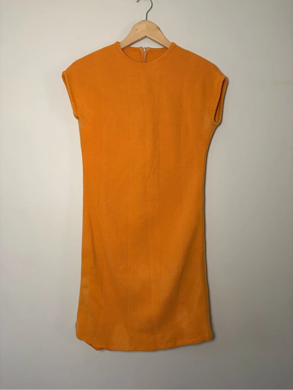 Vintage 2-Piece Knit Dress & Long Jacket Set | Burnt Orange | Approx. Sz 10